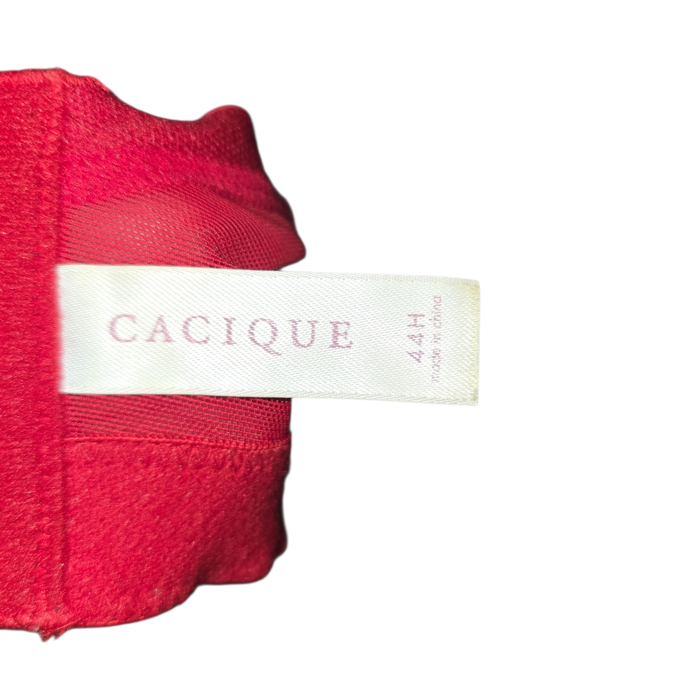 Cacique Lame Bryant Vibrant Red Lace Bra 44H - Picture 5 of 6
